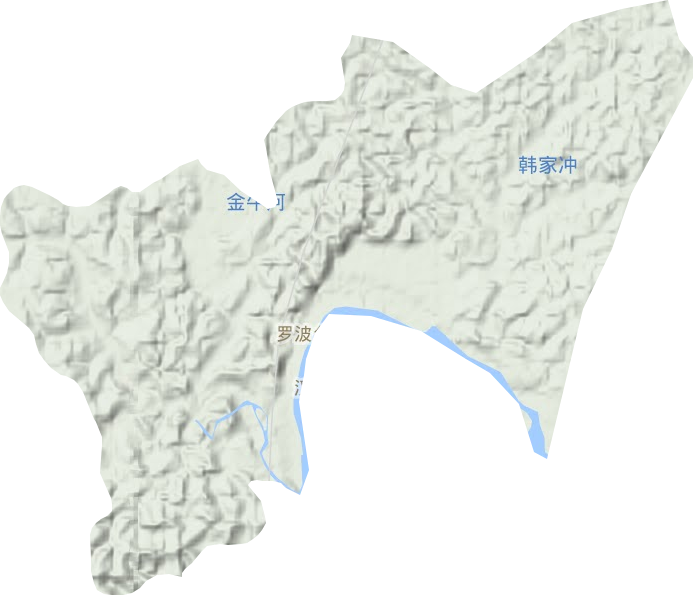 罗波乡地形图