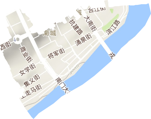 南城街道地形图