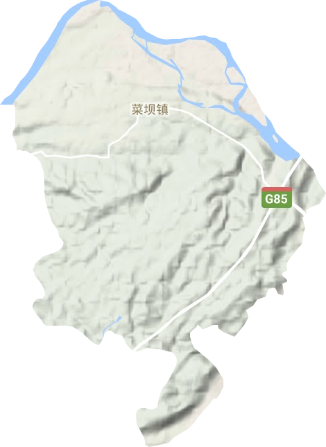 菜坝镇地形图
