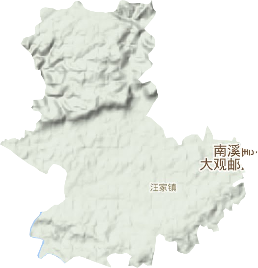 汪家镇地形图