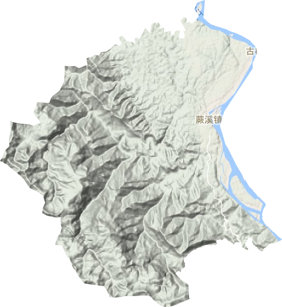 蕨溪镇地形图