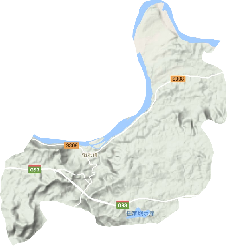 怡乐镇地形图