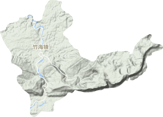 竹海镇地形图