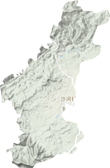 沙河镇地形图