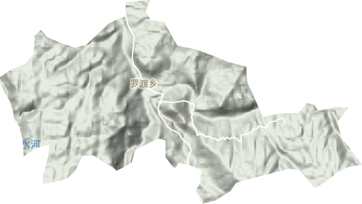 罗渡苗族乡地形图