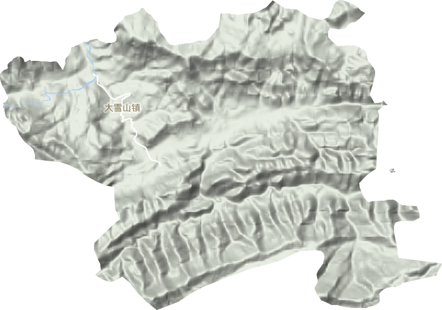 大雪山镇地形图