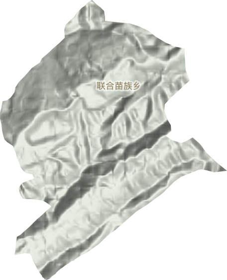 联合苗族乡地形图