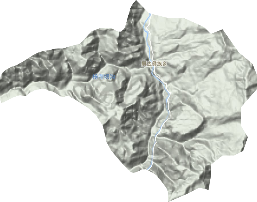 屏边彝族乡地形图