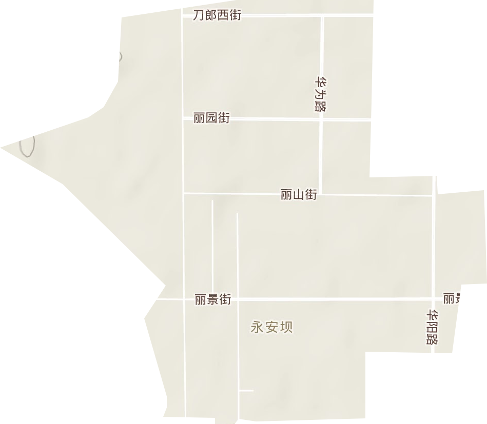 永安坝街道地形图
