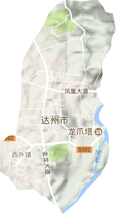 朝阳街道地形图