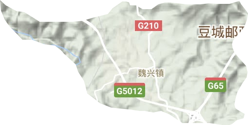 魏兴镇地形图