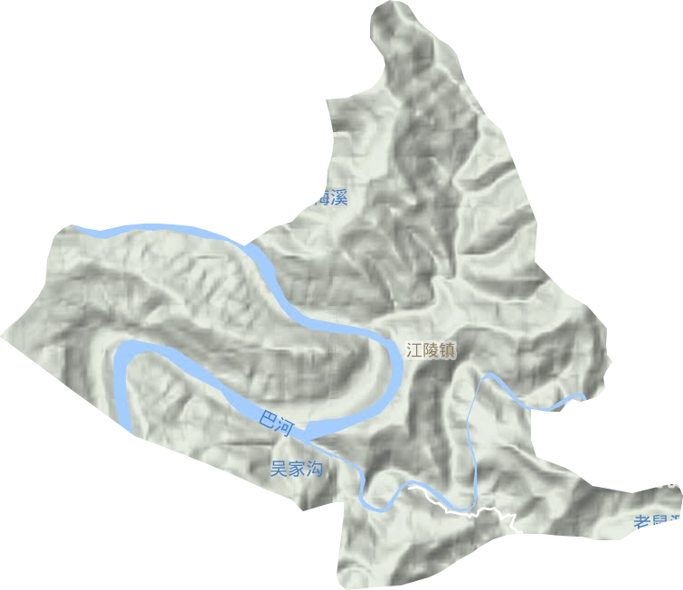 江陵镇地形图