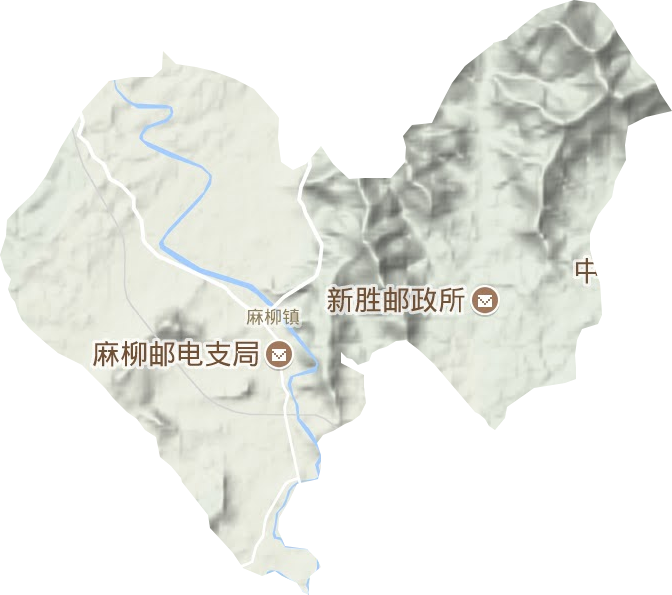 麻柳镇地形图