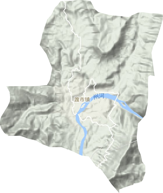 渡市镇地形图
