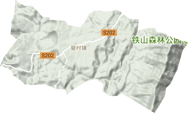 管村镇地形图