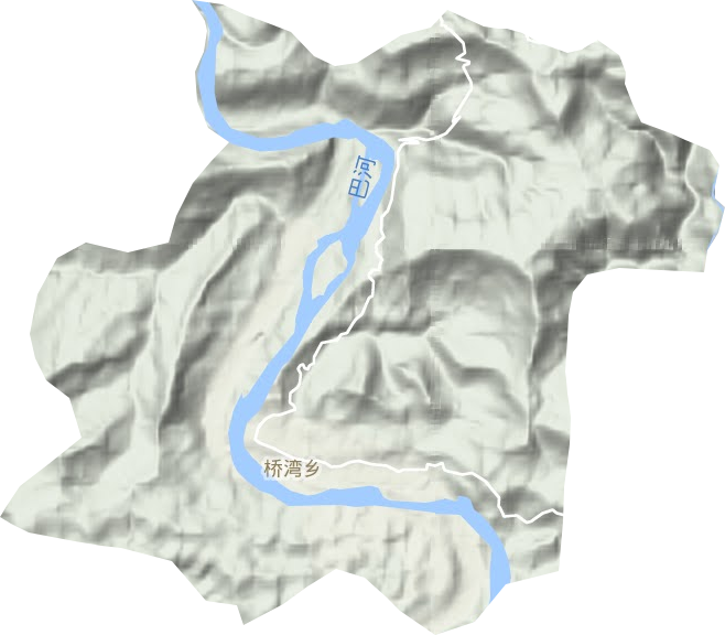 桥湾乡地形图