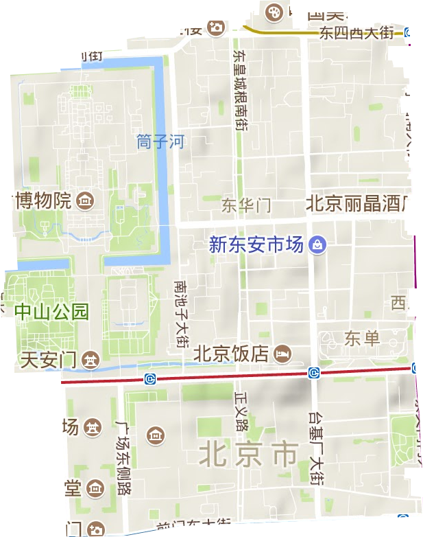 东华门街道地形图
