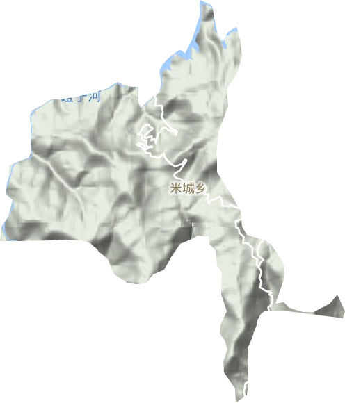 米城乡地形图