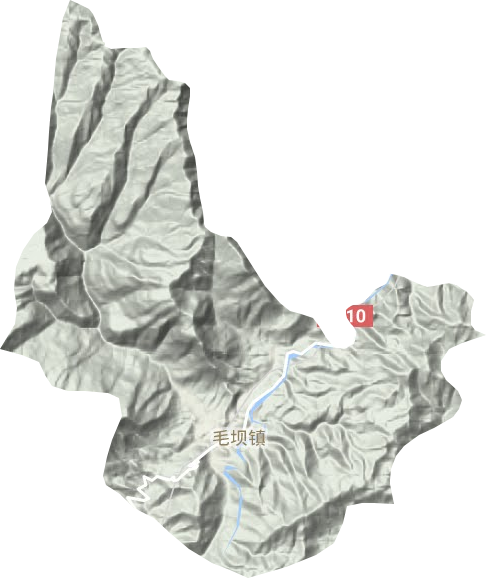 毛坝镇地形图