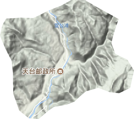 天台乡地形图
