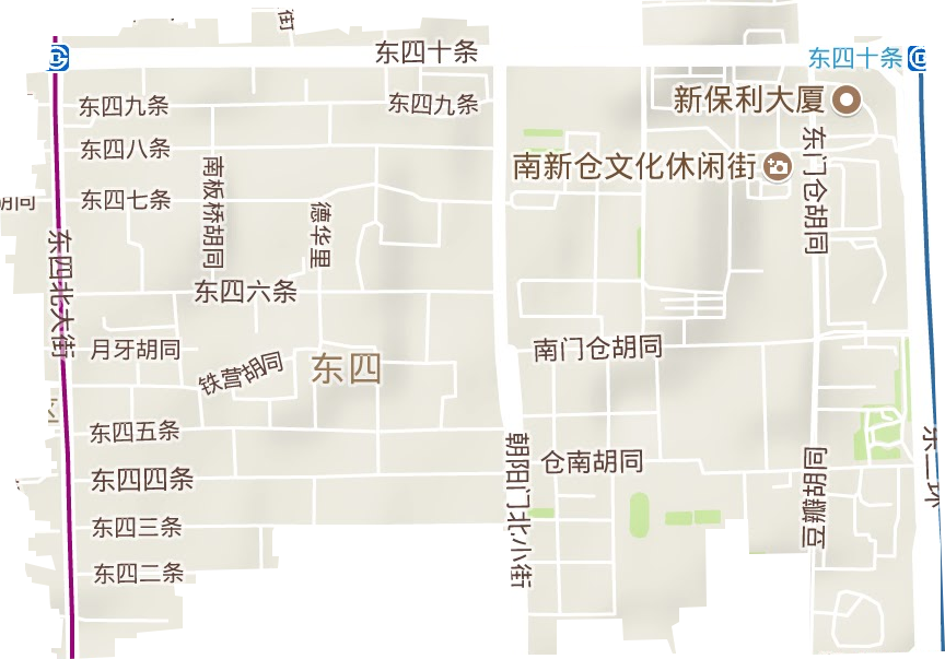 东四街道地形图