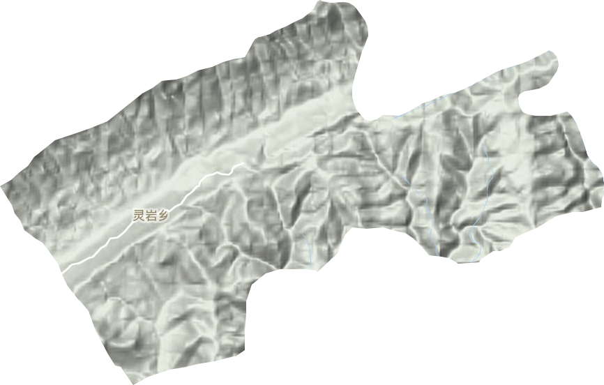 灵岩乡地形图