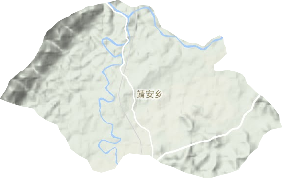 靖安乡地形图