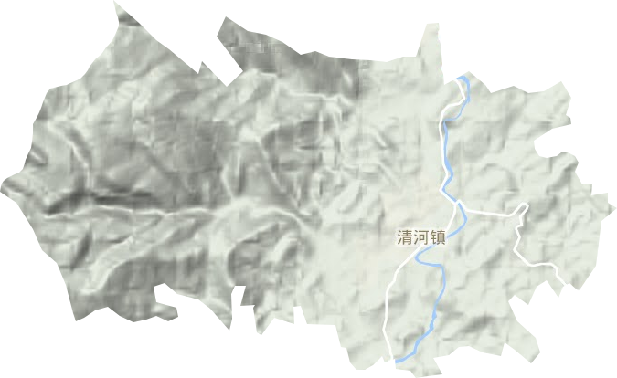 清河镇地形图