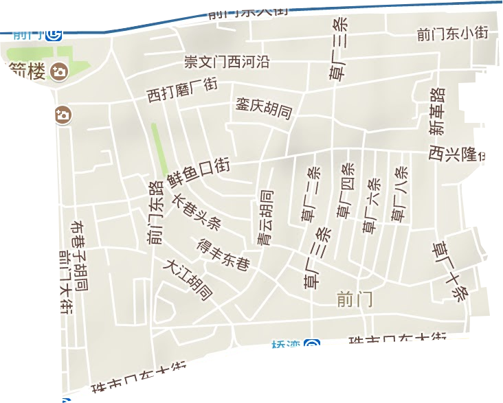 前门街道地形图