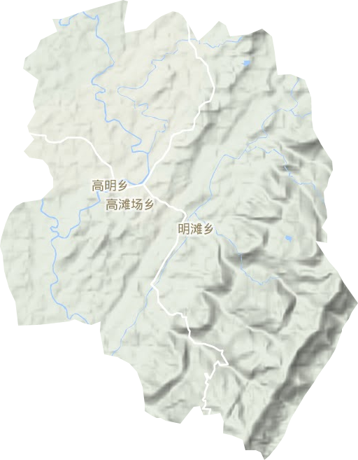高明乡地形图