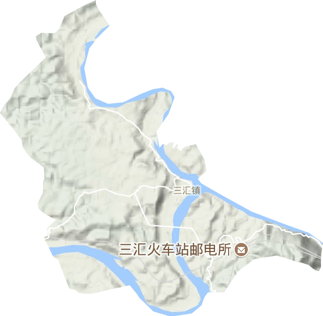 三汇镇地形图
