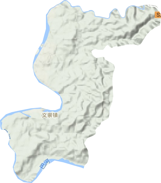 文崇镇地形图