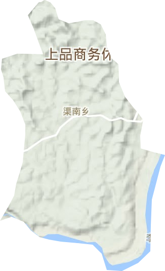 渠南乡地形图