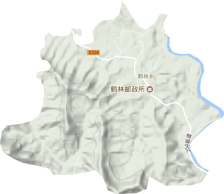 鹤林乡地形图