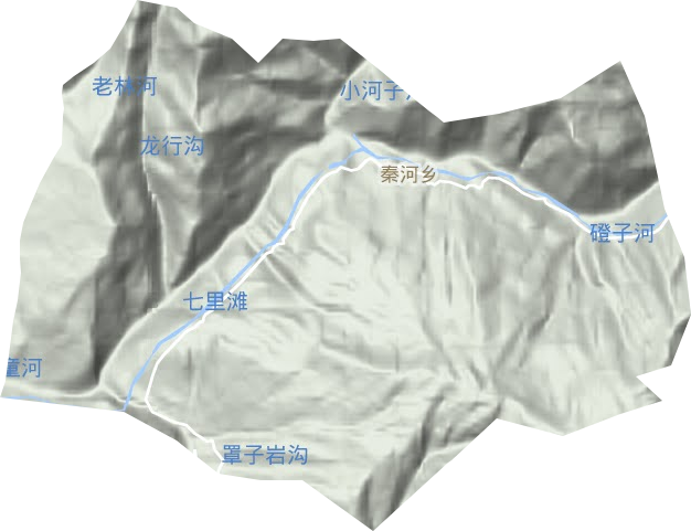秦河乡地形图
