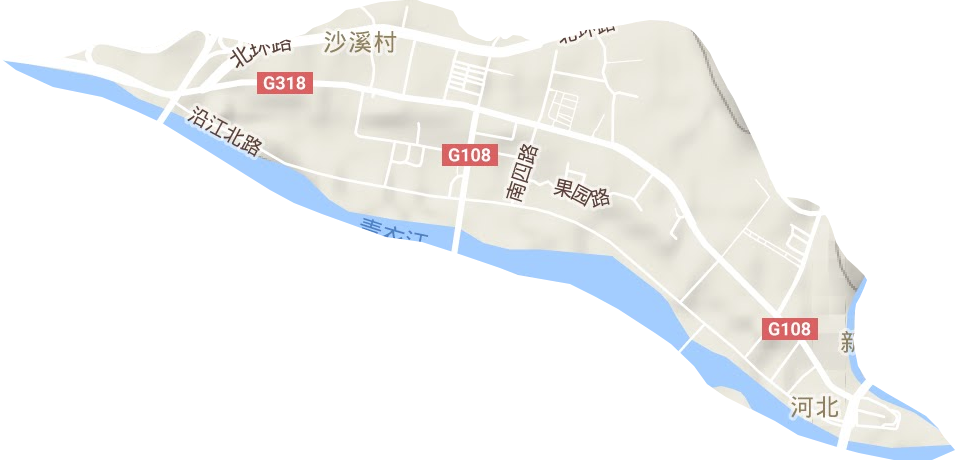 河北街道地形图