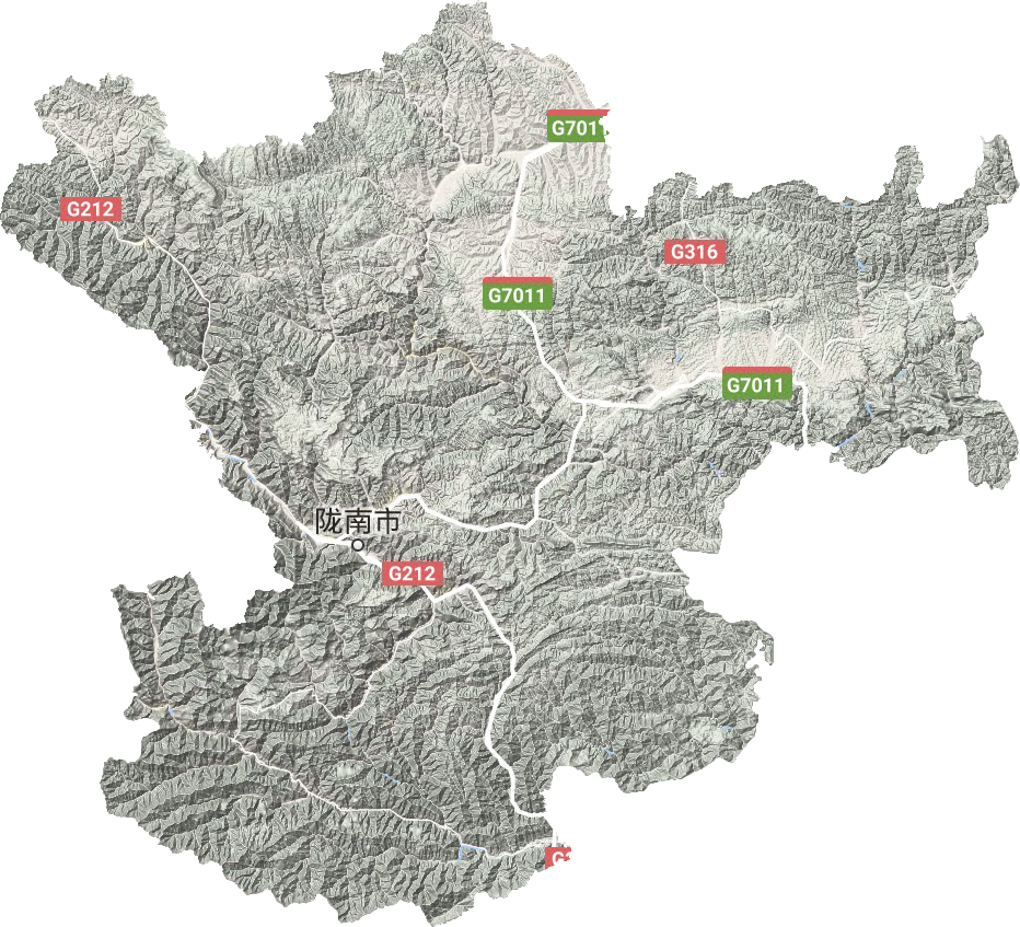 陇南市地形图