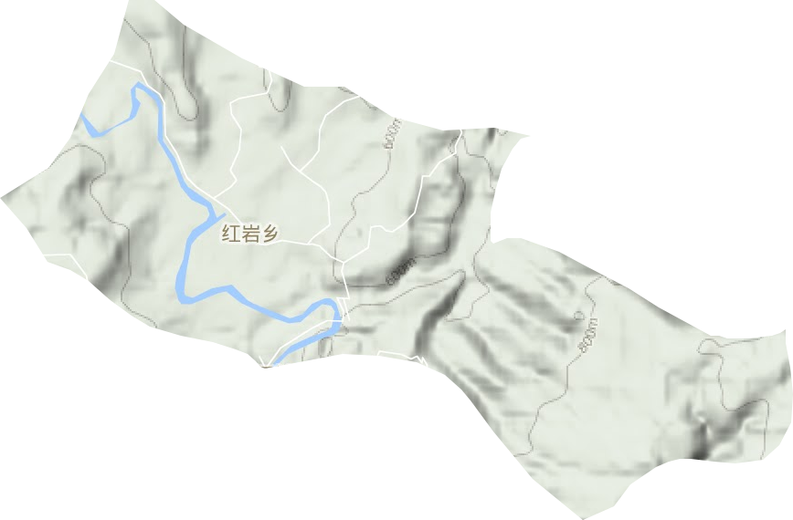 红岩乡地形图