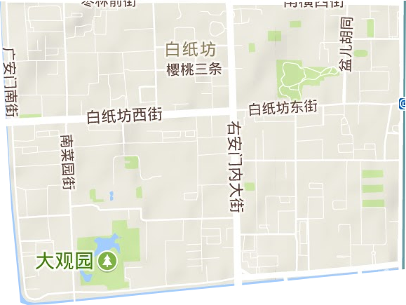 白纸坊街道地形图