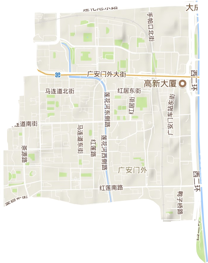 广安门外街道地形图