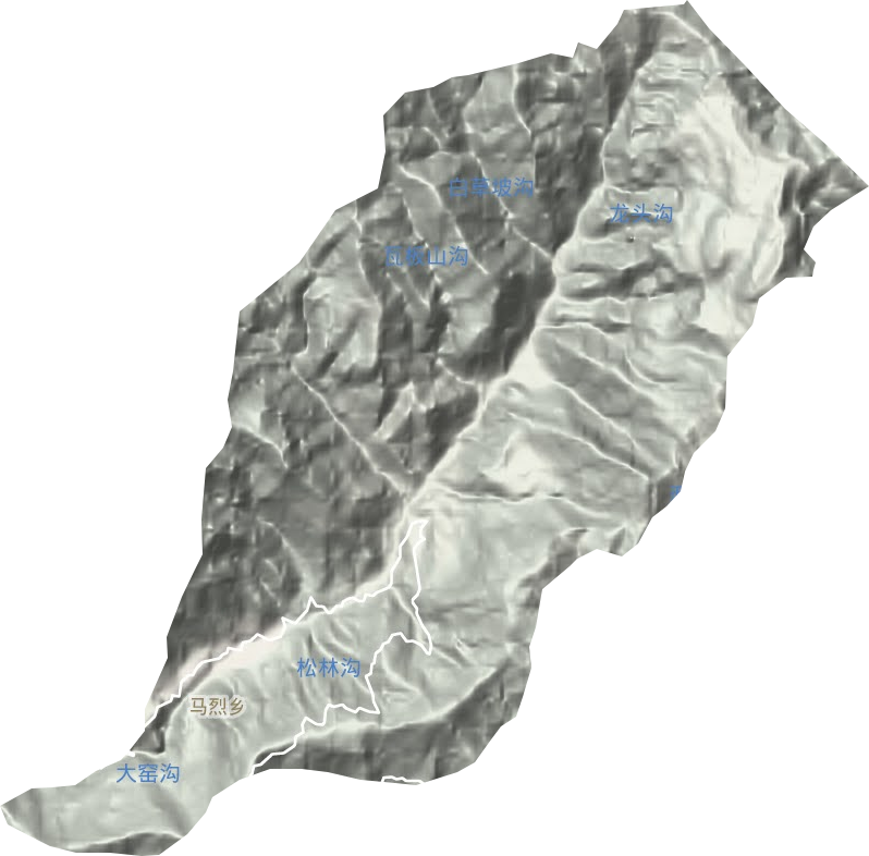 马烈乡地形图