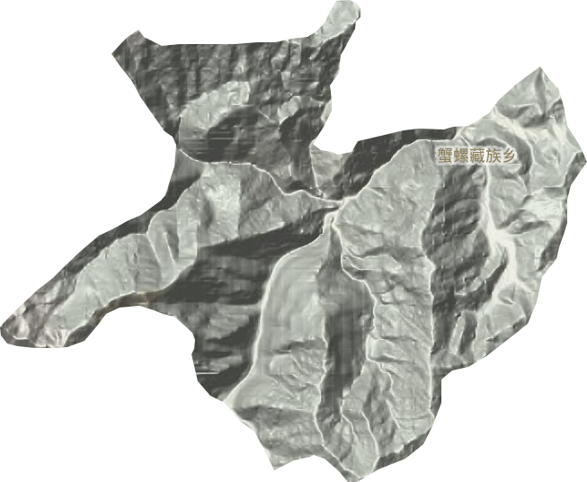 蟹螺藏族乡地形图