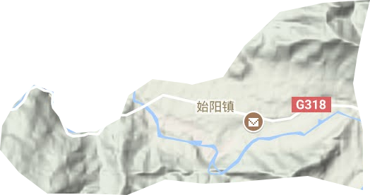 始阳镇地形图