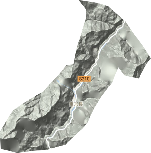 穆坪镇地形图