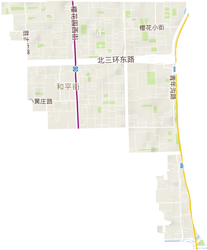 和平街街道地形图