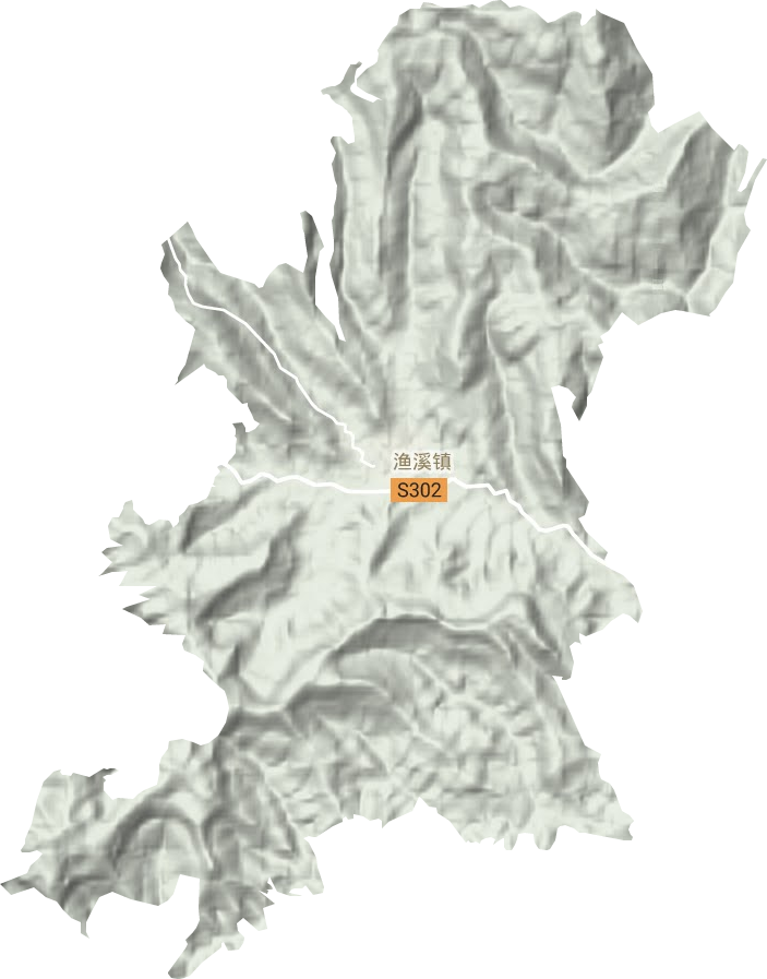 渔溪镇地形图