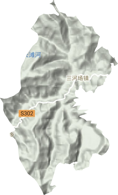 三河场镇地形图