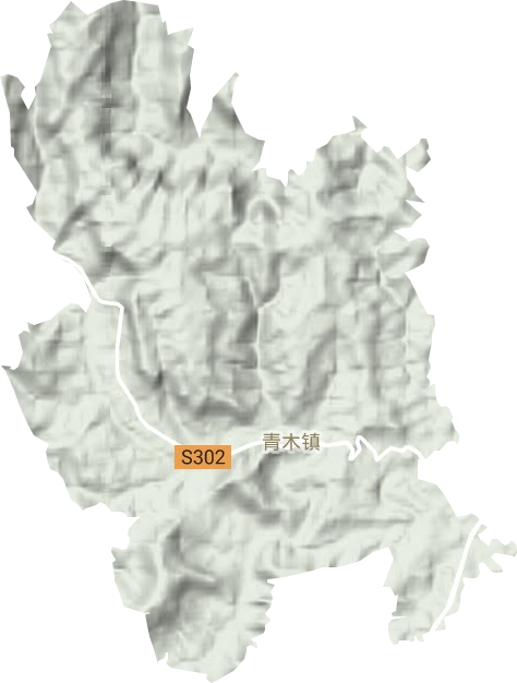 青木镇地形图