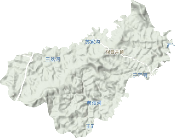 观音井镇地形图