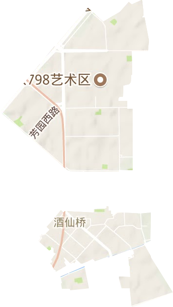 酒仙桥街道地形图